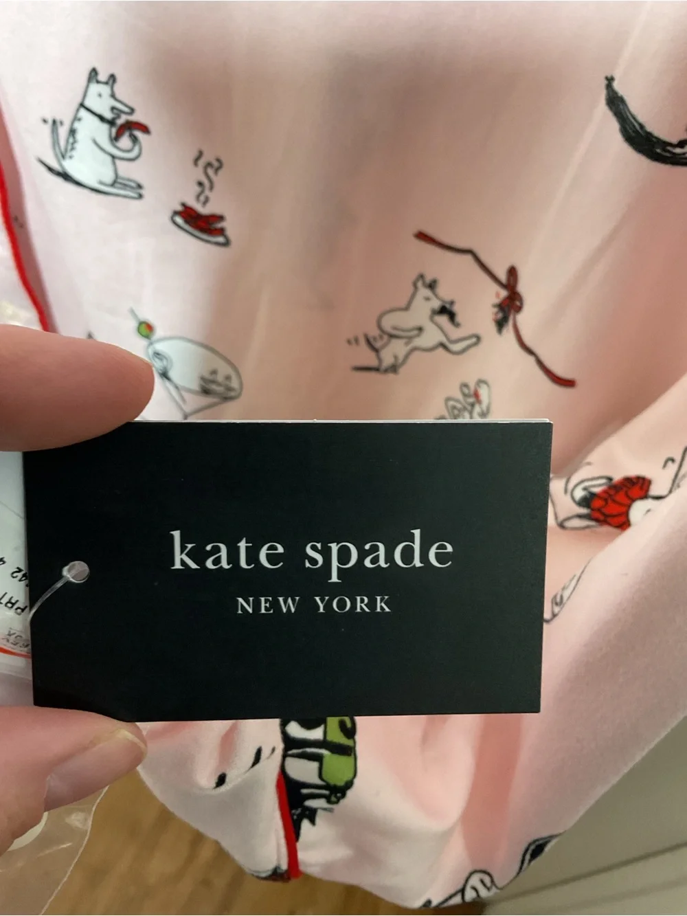 Kate Spade Holiday Cat Pajama Set Pink Christmas PJs 2X/2T